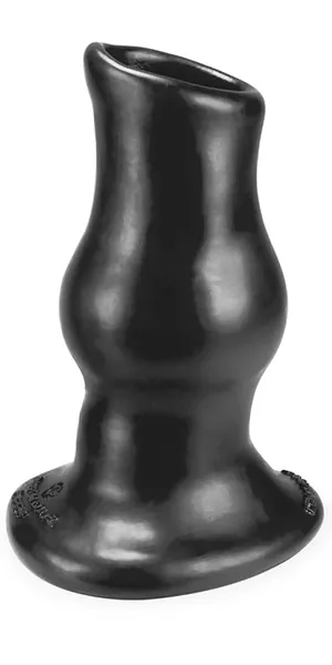 Oxballs Tapón Anal con Hueco, Color Negro - 215 gr