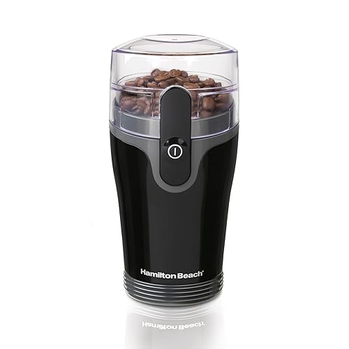 Hamilton Beach Fresh Grind Electric Coffee Grinder for Beans, Spices and More, Stainless Steel Blades, Removable Chamber, Makes up to 12 Cups, Black - Black - Makes up to 12 Cups
