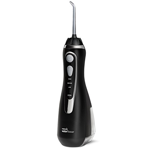 Waterpik Cordless Advanced Water Flosser For Teeth, Gums, Braces, Dental Care With Travel Bag and 4 Tips, ADA Accepted, Rechargeable, Portable, and Waterproof, Black WP-562 - Black - Water Flosser