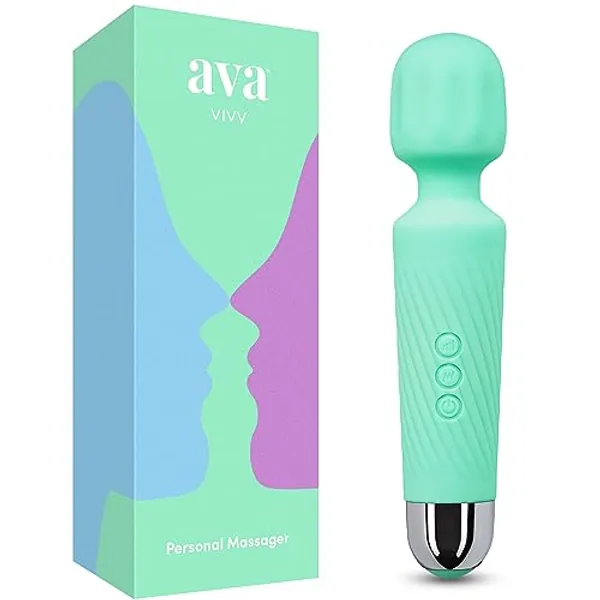 Ava Vibrator Wand Sex Toys [Clit Stimulator Vibrators] Vibrator for Woman | Sex Toy | Gifts for Women | 20 Patterns & 8 Speeds of Pleasure | Quiet & Small | Adult Sex Toys -Standard - Mint Green