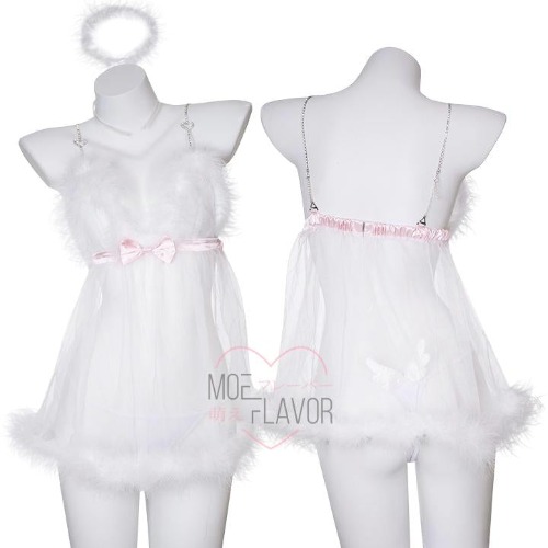 Angel Babydoll Lingerie | White / M/L