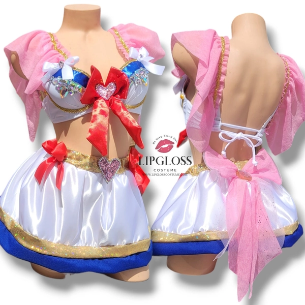 Super Sailor inspired Costume - High Waist Anime Womens Cosplay, Sexy Moon Superhero Halloween, Comic, Manga, Sailor Scout