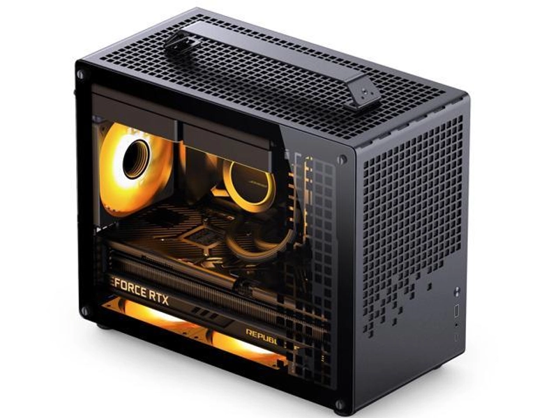 JONSPLUS Z20 BLACK Micro-ATX Computer Case,with Detachable Carrying handle , Mini Size, High-performance Hardware Compatible, Support 240AIO, H160mm