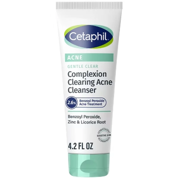 Cetaphil Gentle Clear Complexion Benzoyl Peroxide Acne Face Wash - 4.2 fl oz​