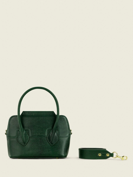 Mini Green Leather Handbag for Women - Gisèle XS 1960 Malachite | PAUL MARIUS