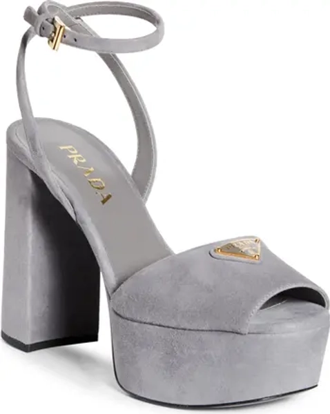 Prada Logo Platform Sandal