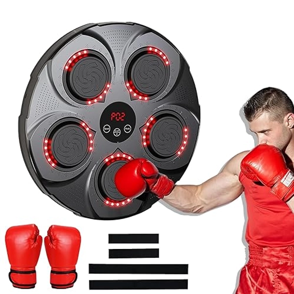 Music Boxing Machine, 2024 Upgrade Boxing Machine with 9 Modes, Boxing Machine Wall Mounted Music for Training Indoor Home, Versatile and Interactive Boxing Machine for Unisex