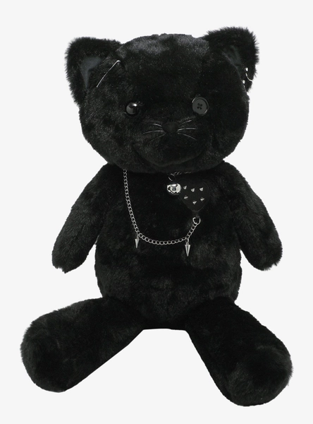 Goth Cat Plush Mini Backpack