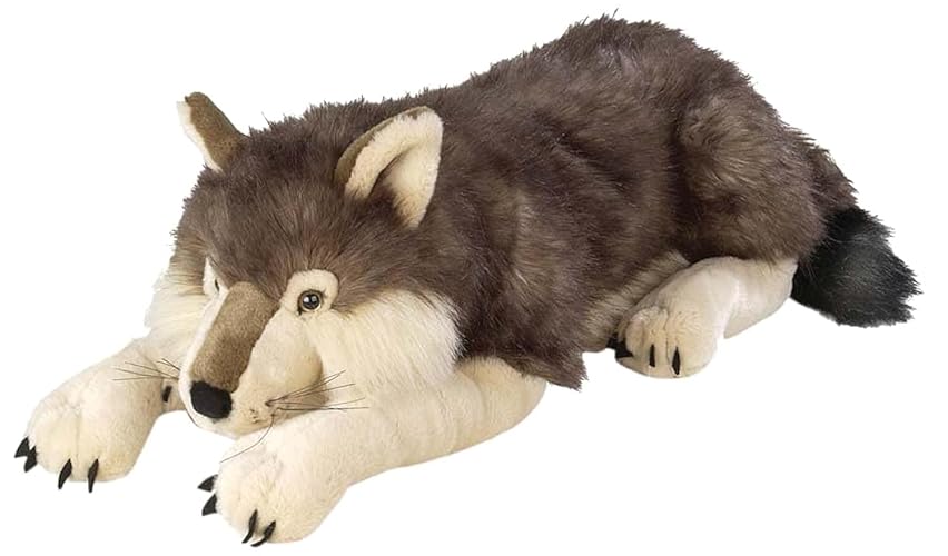 Wild Republic Jumbo Wolf Plush, Giant Stuffed Animal, Plush Toy, Gifts for Kids, 30 Inches - Wolf - Plush