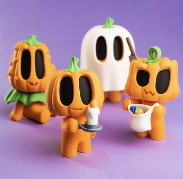 Little Pumpkins Figurines / Blob lab / Halloween Decor