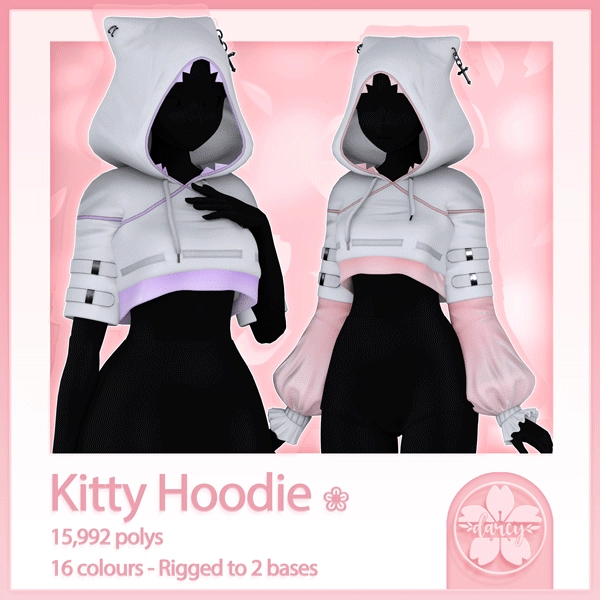 ❀| KITTY HOODIE | VRCHAT GAME ASSET
