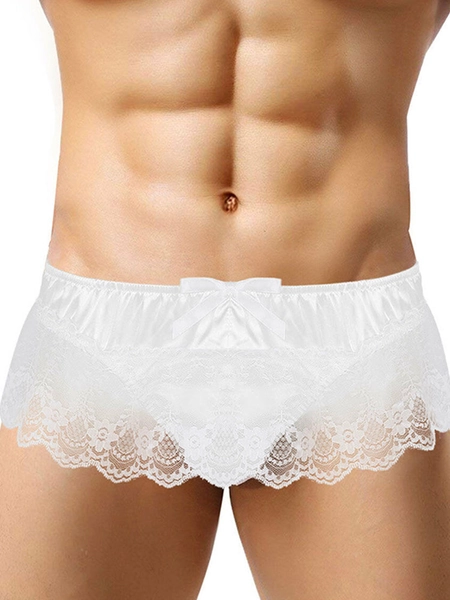 Mens Lace Spandex T Thong