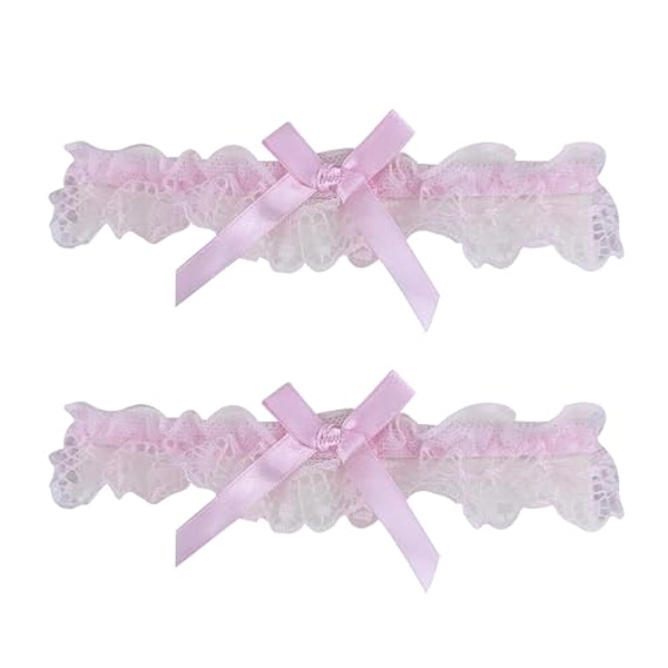 YunPeng Wedding Bridal Legs Garter Women Lace Floral Bowknot Stretch Leg Garter 2pc