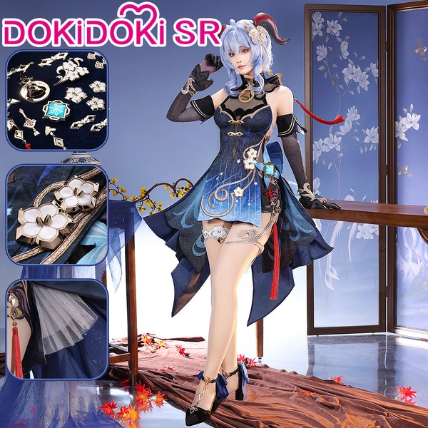 【Partial Size Ready For Ship】【Last Batch】DokiDoki-SR Game Genshin Impact Cosplay Ganyu Costume / Shoes Lantern Rite 2024 Skin Twilight Blossom gan yu