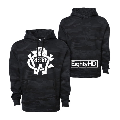 Classic CW Logo with EightyHD Black Camo Hoodie | Black / M
