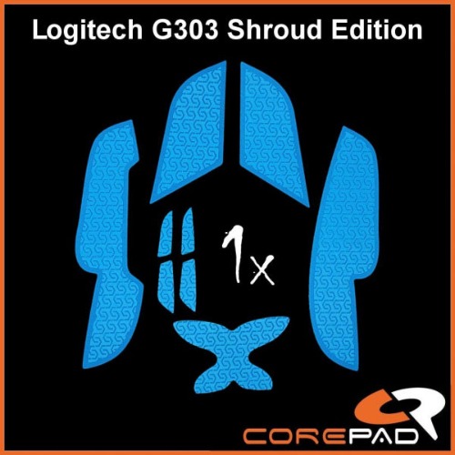 Corepad Grips - Logitech G303 Shroud Edition | Blue