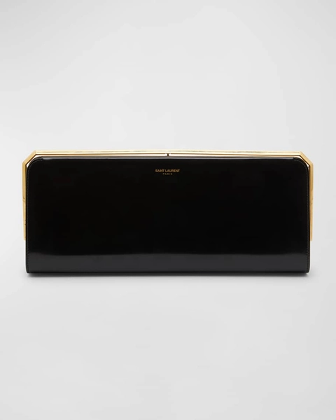 Date Minaudiere Clutch Bag in Patent Leather