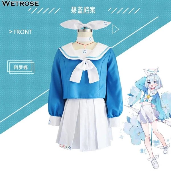 [Wetrose] In Stock Arona Cosplay Costume Blue Archive JK School Uniform Seifuku