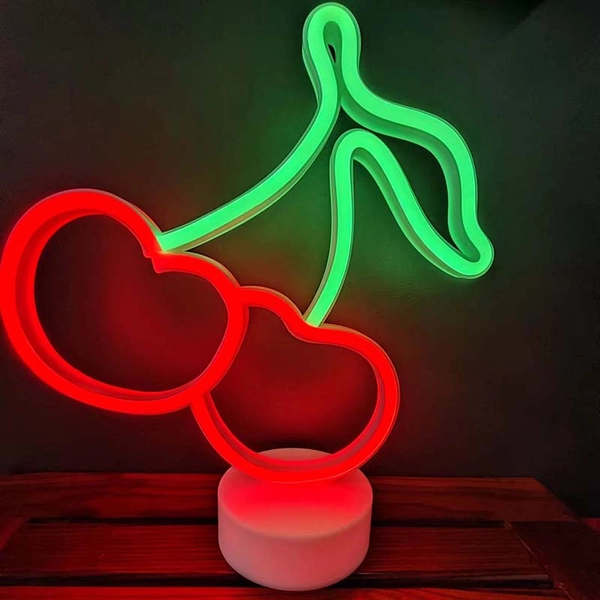 Cherry Neon Sign Lamp Cute Fruit LED Night Lights