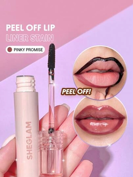 SHEGLAM Fall In Line Peel Off Lip Liner Stain-Pinky Promise Henna Graduation Birthday Holiday Summer Fall Autumn Y2K Fancy Fashion Women Makeup Cosmetic Party Beach Travel Camping Outdoors School Campus Trip Festivals Decor Gift Present Rose Girl Cosplay Best Color Charm Vibe