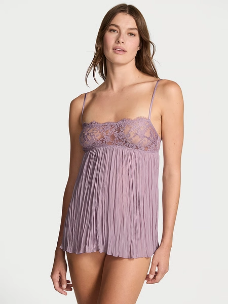 Dare to Dream Lace Pleated Babydoll Set