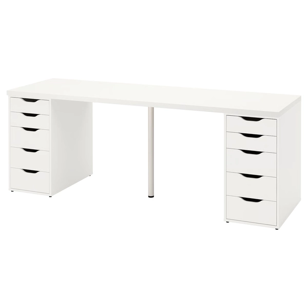 LAGKAPTEN / ALEX Desk - white 78 3/4x23 5/8 "