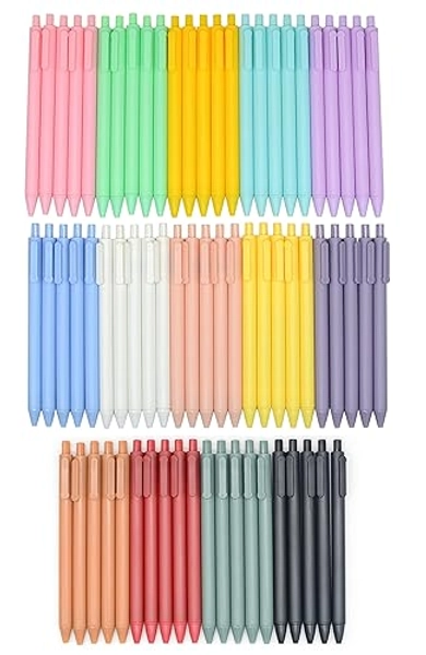 YYaaloa 70pcs Cute Pens Black Gel Ink Pens Retractable 0.5mm Gel Pens Bullet Point Nice Gifts Fun Pens for Kids Girls Boys Women Office School Supplies