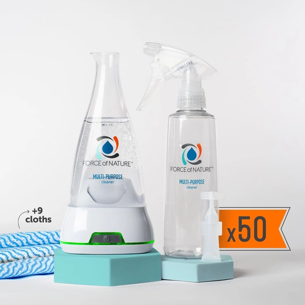 DIY sustainable HOCI disinfectant machine [kills covid, bird flu & more] - Force of Nature Super Saver Bundle