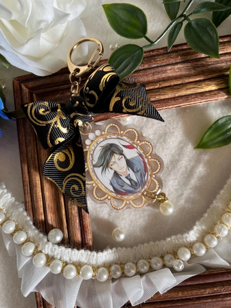 Keychain Vintage Style Anime Sebastian Black Butler