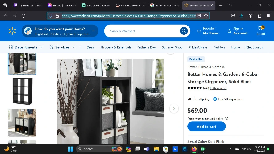 Better Home and Garden Cube Shelf (the thick one)