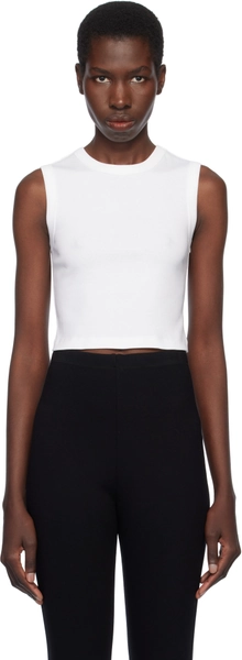 White Esmé Crop Tank Top