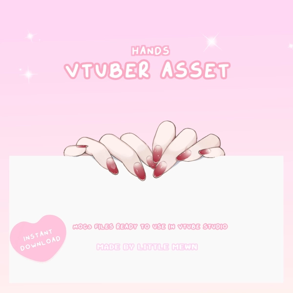 VTuber Asset | Rigged Glitter Peekaboo Hands