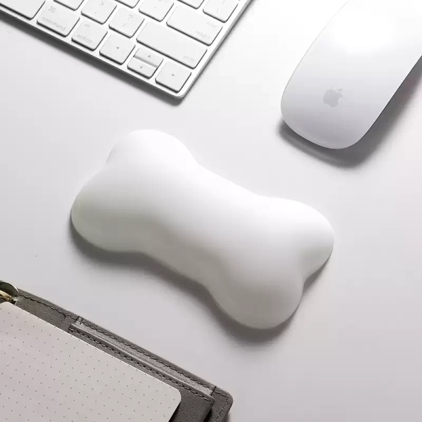 Cute Bone Wrist Rest Padded Wrist Support Dog Owner Gifts - White