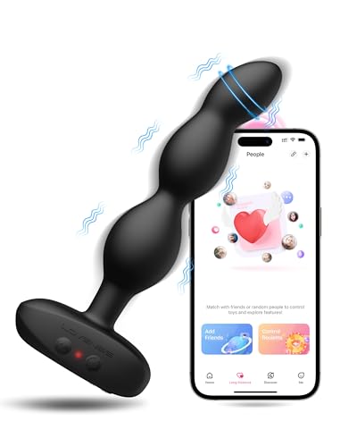 LOVENSE Ridge Vibrator Anal Beads Dildo, 360° Rotating Vibrating Butt Plug Anal Sexy Toys for Men Women, Adult Toy Prostate Massager, Remote Control Anal Vibrator for Beginner & Advanced Player