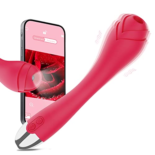 Wireless Visual Rose Vibrator Toy with HD Camera,Stimulation Clitoral Nipplea, G-Spot Dildo Vibrator with 6 Vibrations for Women Pleasure & Body Explore(Visual Rose Vibrator) - Visual Rose Vibrator