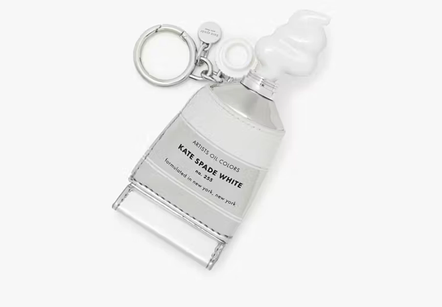 True White Multi Squeeze Paint Tube Bag Charm