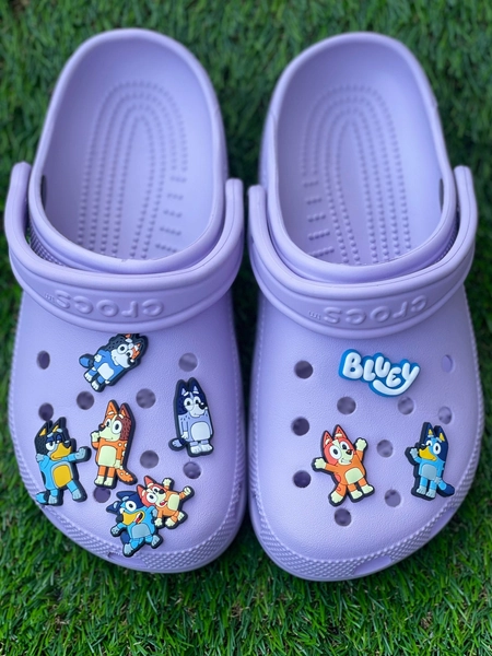 Cute Blue Charms Dog | Adorable Bingo Jibbitz | Summer Accessories Perfect for Halloween  Christmas | Chilli Bandit Gifts Cartoon Dog Family