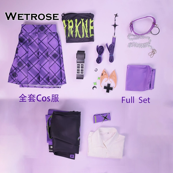 [Wetrose] In Stock La+ Darknesss Hololive JP Vtuber Laplus ラプラス・ダークネス Cosplay Costume Jirai Kei Wig Full Set