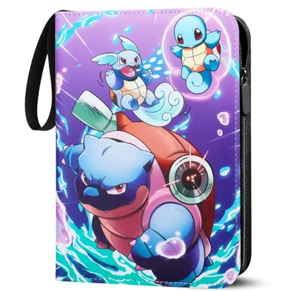 Sammelkarten Album,Sammelalbum für Pokemon Karten,400 Pockets 50 Seiten 4 Taschen Karten Halter, Sammelbuch Sammelkartenalben