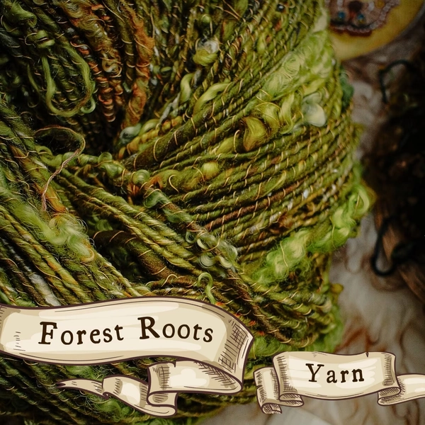 Forest Roots Worsted/Aran Bulky Art Yarn, Sold in 25 Yard Increments & Made to Order