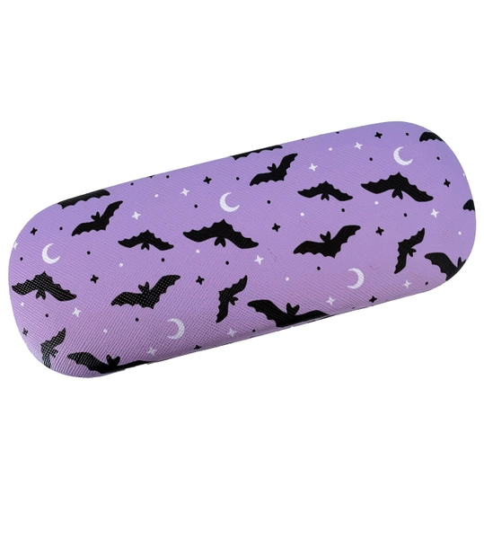 Purple Bat Eyeglass Case