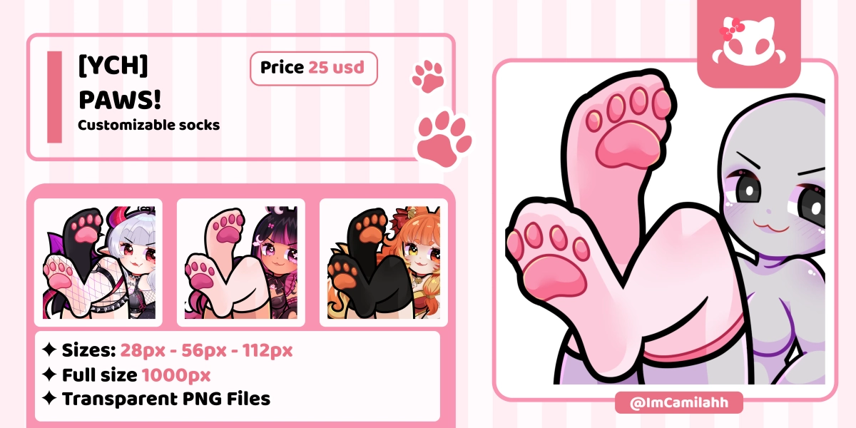🐾 | Paws YCH by ImCamilahh (@ImCamilahh)