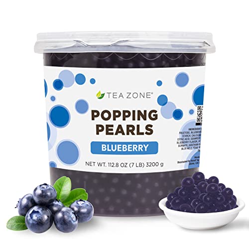 Tea Zone 7 lb Blueberry Popping Pearls - Blueberry
