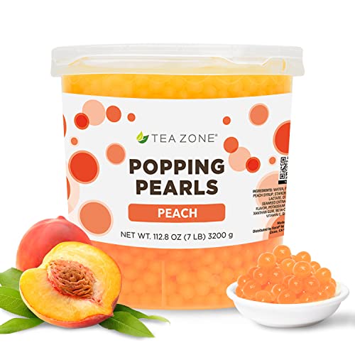 Tea Zone 7 lbs Peach Popping Pearls - Peach