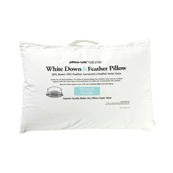 70/30% Surround Duck Down Medium Pillow [PTNBNATUR01B]