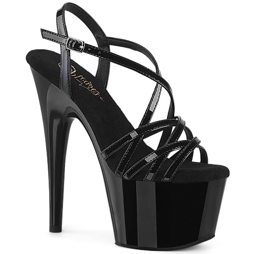ADORE-713 Platform Shoes Black Patent Black | 10