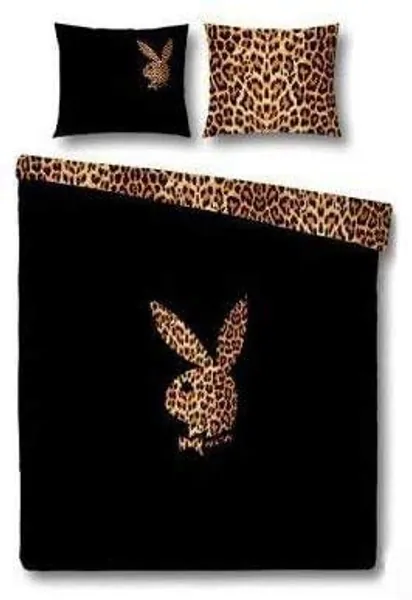 Unbekannt Playboy Bed Linen Bunny Leopard Satin Smooth 135 x 200 cm Gift New Wow - All-in-One Outlet 24