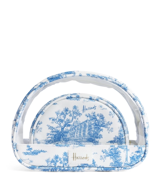 Harrod's Toile Cosmetic Bags (Set of 2)
