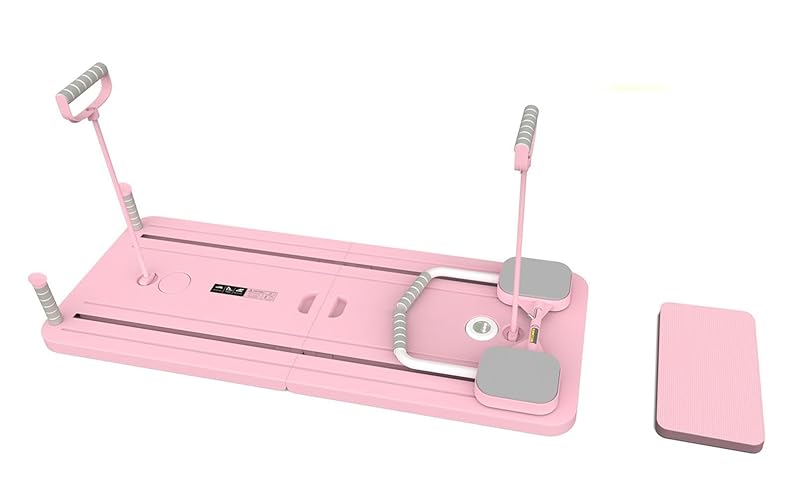 Zojio Pilates Board - 2024 Pilates Reformer Set, Multi-Purpose Foldable Pilates Reformer Board for Home, 5in1 Pilates Sliding Board - Pink