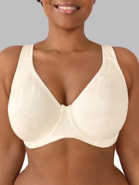 Women's Plus Size Beyond Soft Cotton Unlined Underwire Bra